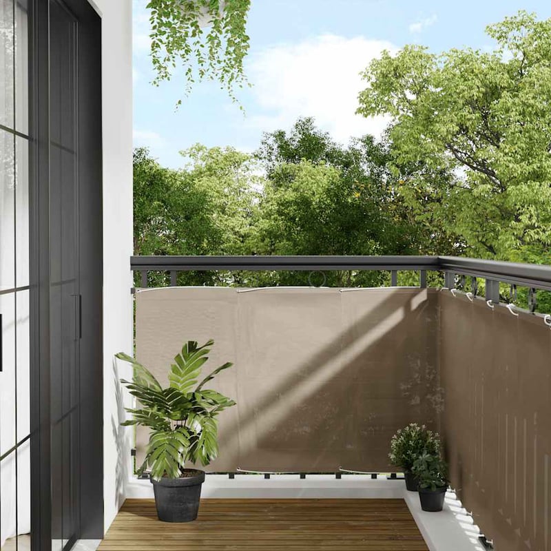 vidaXL tópszínű erkélyparaván 90x800 cm oxford poliészter