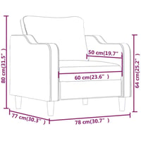 vidaXL tópszínű szövet kanapéfotel 60 cm 8