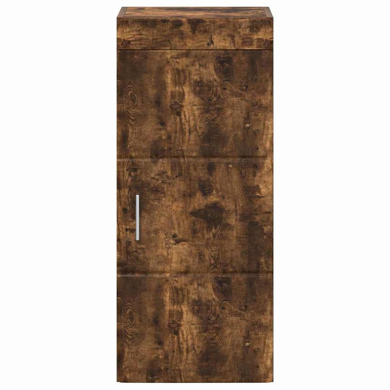 Dulap de perete pentru baie vidaXL TULUM, stejar afumat, 37x24,5x86 cm
