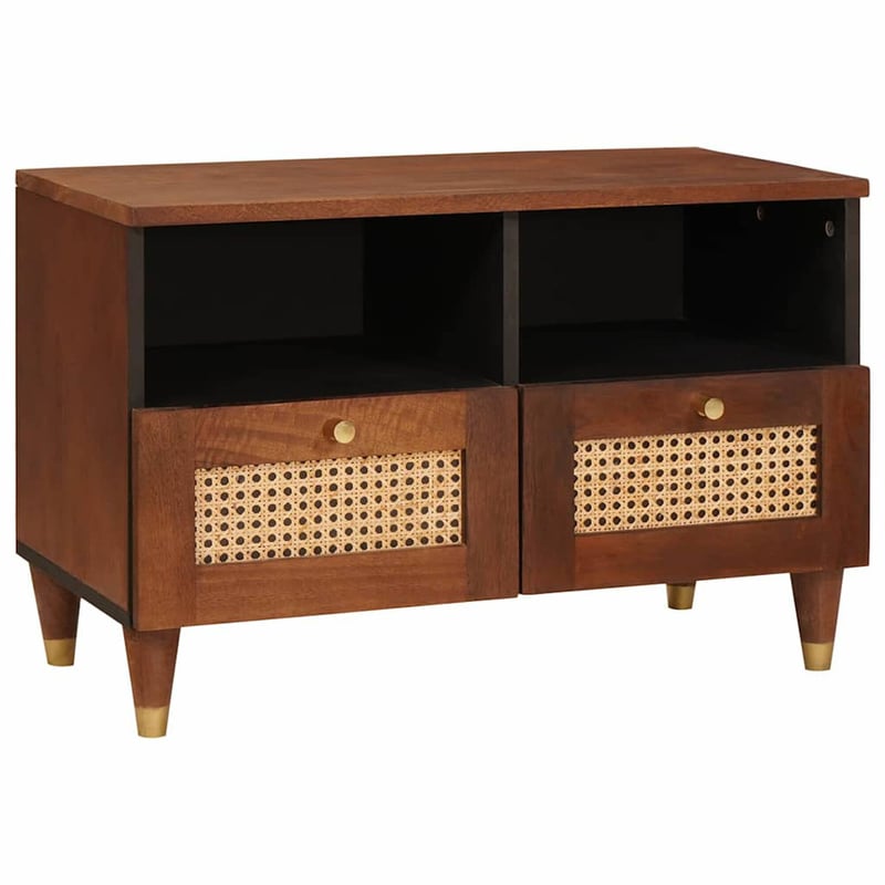 vidaXL TV szekrény fiókkal mangófából 70x33,5x46 cm barna
