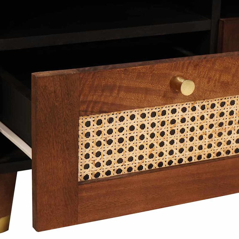 vidaXL TV szekrény fiókkal mangófából 70x33,5x46 cm barna