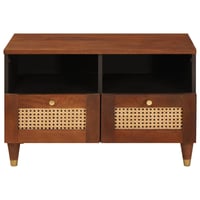 vidaXL TV szekrény fiókkal mangófából 70x33,5x46 cm barna 3