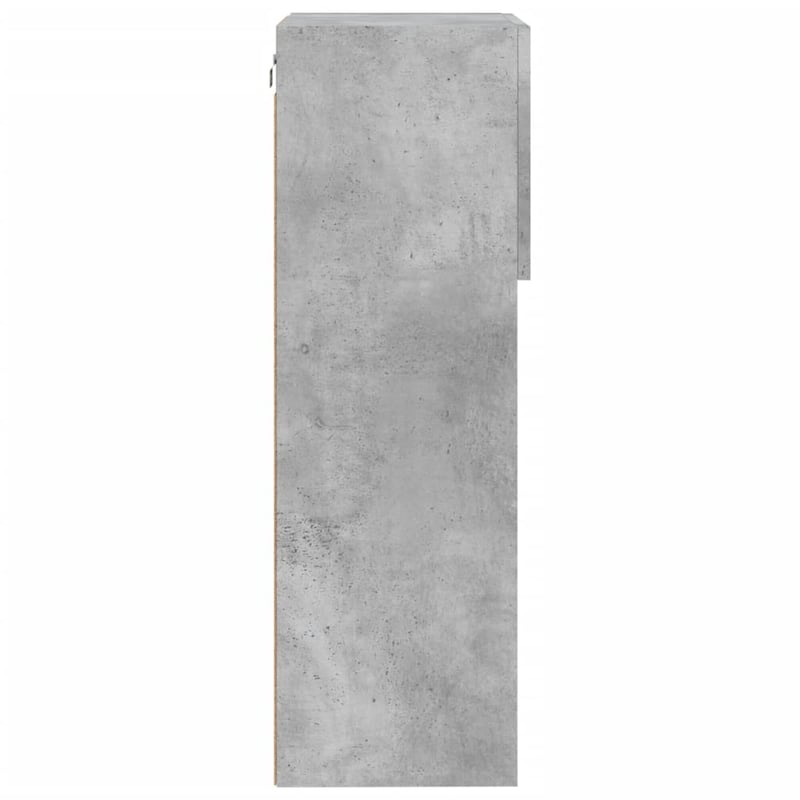 vidaXL TV-szekrény LED-világítással betonszürke 2 db 40,5x30x90 cm