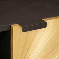 vidaXL TV szekrény polcokkal fekete-arany 105x33x46 cm 7