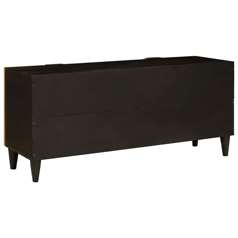 vidaXL TV szekrény polcokkal fekete-arany 105x33x46 cm