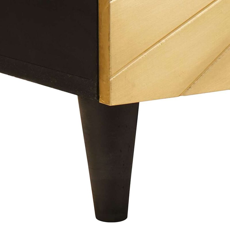 vidaXL TV szekrény polcokkal fekete-arany 105x33x46 cm
