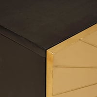 vidaXL TV szekrény polcokkal fekete-arany 105x33x46 cm 6