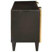 vidaXL TV szekrény polcokkal fekete-arany 105x33x46 cm 4