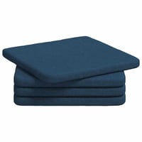 vidaXL Ülőpárna 4 db Kék Szövet 40x40x3 cm Székpárna Szett Dekoratív Párnák Székre 1