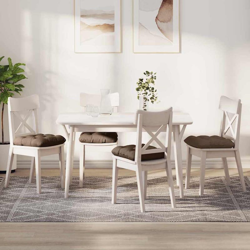 vidaXL Ülőpárnák 4 db Barna 45x45x12 cm szövetből
