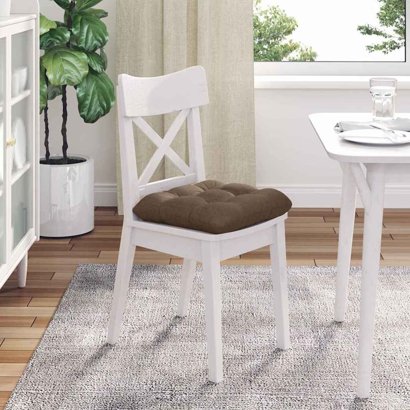 vidaXL Ülőpárnák 4 db Barna 45x45x12 cm szövetből