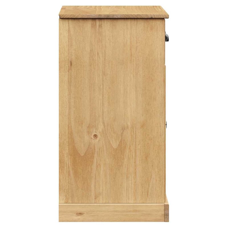vidaXL VIGO tömör fenyőfa fiókos tálalószekrény 78x40x75 cm