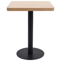 vidaXL világosbarna MDF bisztróasztal 60x60 cm 2