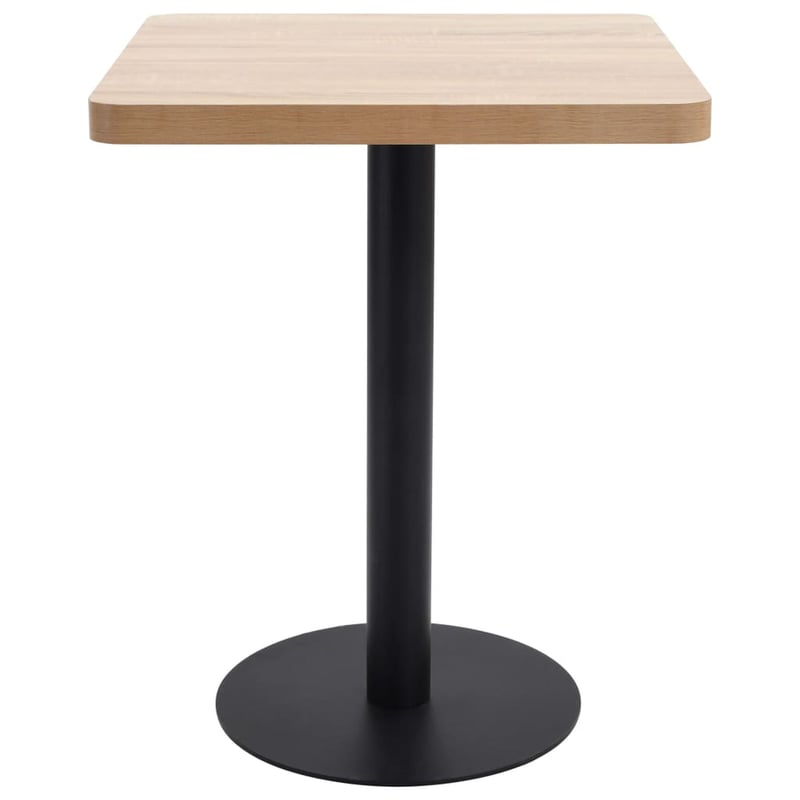 vidaXL világosbarna MDF bisztróasztal 60x60 cm