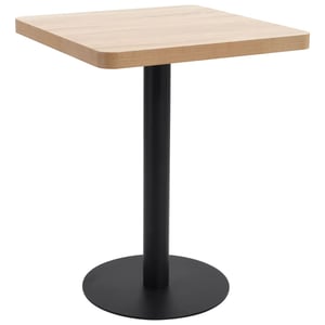 vidaXL Bistro stôl z MDF, svetlohnedý - 60x60 cm