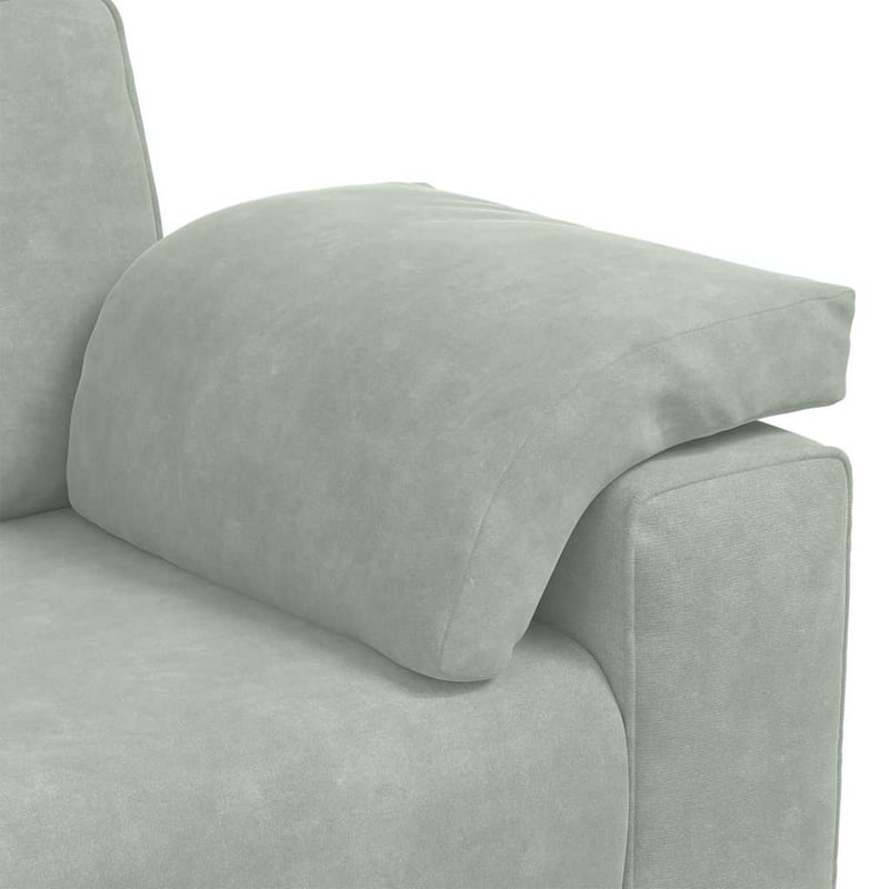 vidaXL világosszürke bársony loveseat kanapé 160x77x82 cm