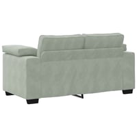vidaXL világosszürke bársony loveseat kanapé 160x77x82 cm 6