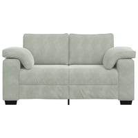 vidaXL világosszürke bársony loveseat kanapé 160x77x82 cm 4