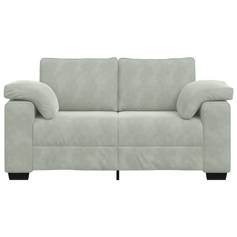 vidaXL világosszürke bársony loveseat kanapé 160x77x82 cm
