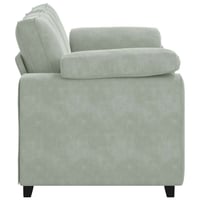 vidaXL világosszürke bársony loveseat kanapé 160x77x82 cm 5
