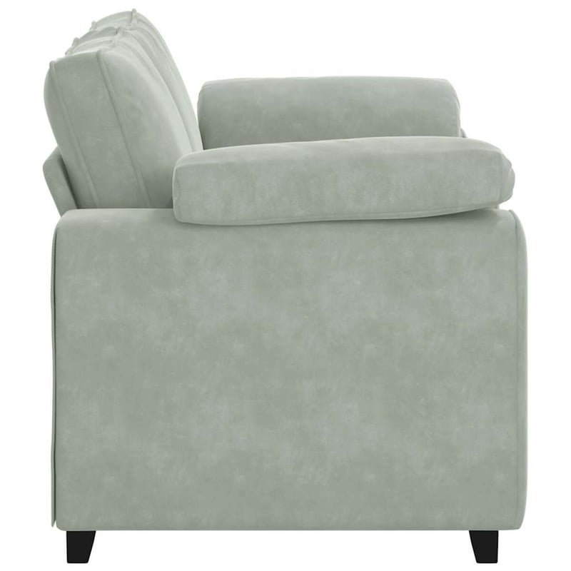 vidaXL világosszürke bársony loveseat kanapé 160x77x82 cm