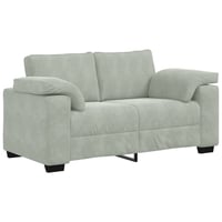 vidaXL világosszürke bársony loveseat kanapé 160x77x82 cm 1