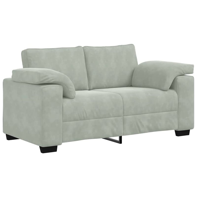 vidaXL világosszürke bársony loveseat kanapé 160x77x82 cm