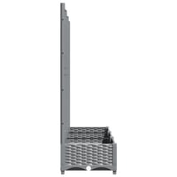 vidaXL világosszürke PP rácsos kerti ültetőláda 120x40x121,5 cm 5