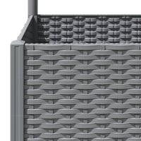 vidaXL világosszürke PP rácsos kerti ültetőláda 120x40x136 cm 7