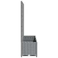 vidaXL világosszürke PP rácsos kerti ültetőláda 120x40x136 cm 5