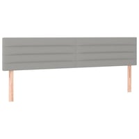 vidaXL világosszürke szövet fejtámla 160 cm 1