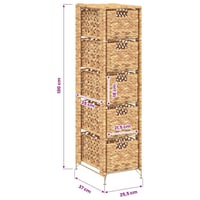 vidaXL vízijácint tárolóegység 5 kosárral 100 cm magas 9