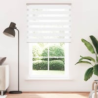 vidaXL zebramintás fehér függöny 126 cm poliészter 2