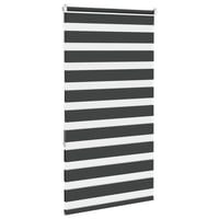 vidaXL Zebramintás Függöny Fekete Poliészter 75,9 cm 4