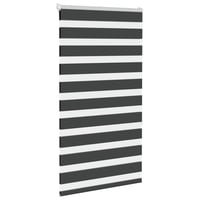 vidaXL Zebramintás Függöny Fekete Poliészter 75,9 cm 3