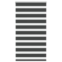 vidaXL Zebramintás Függöny Fekete Poliészter 75,9 cm 1