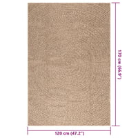 vidaXL ZIZUR Juta Hatású Szőnyeg 120x170 cm Beltéri Kültéri 9