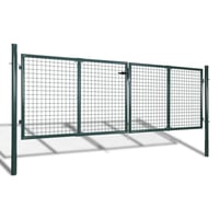 vidaXL zöld acél kerítéskapu 300x125 cm 2