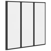 vidaXL Zuhanyfal Fekete 120x117 cm Alumínium PP 1