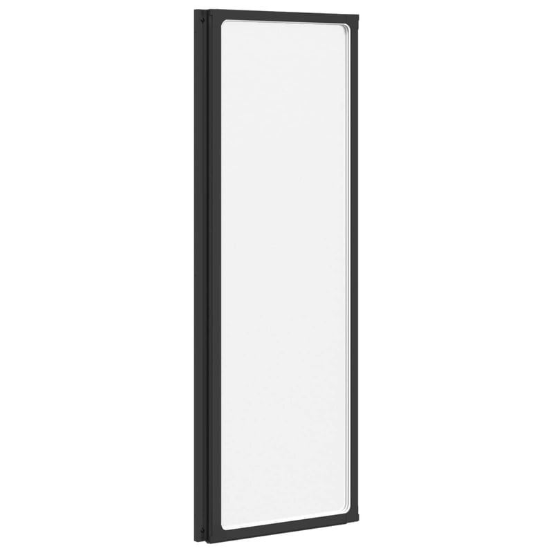 vidaXL Zuhanyfal Fekete 120x117 cm Alumínium PP