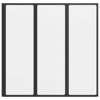 vidaXL Zuhanyfal Fekete 120x117 cm Alumínium PP 7