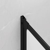vidaXL Zuhanyfal Fekete 120x117 cm Alumínium PP 4