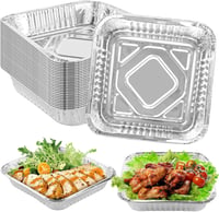 VIDETOL 50 db Alumínium Grillsütő Tálca 1300 ml Sütéshez Grillezéshez 1