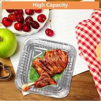 VIDETOL 50 db Alumínium Grillsütő Tálca 1300 ml Sütéshez Grillezéshez 5