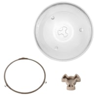 Sklenený tanier do mikrovlnnej rúry VIDETOL 27 cm, otočný tanier s 3 úchytmi, otočný krúžok a hriadeľ, univerzálna náhradná sklenená doska do mikrovlnnej rúry 1