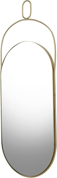 VIDI Aszimmetrikus Ovális Fali Tükör 80x35 cm - Arany Alumínium Kerettel, Modern Dekoratív Üvegtükör Nappaliba, Vízlepergető 7