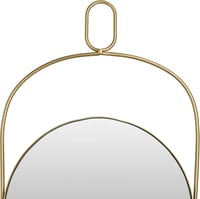 VIDI Aszimmetrikus Ovális Fali Tükör 80x35 cm - Arany Alumínium Kerettel, Modern Dekoratív Üvegtükör Nappaliba, Vízlepergető 6