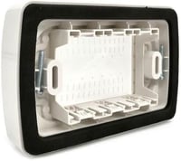 vidoelettronica Hydrobox 3/4 üléses fedél Matix/Living Light/Plana IP55 fehér/fekete 2