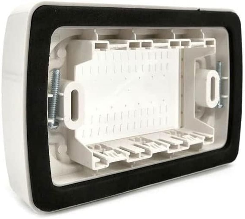 vidoelettronica Hydrobox 3/4 üléses fedél Matix/Living Light/Plana IP55 fehér/fekete