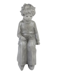 Vidroflor umjetni kamen Mali princ Antoine de Saint-Exupéry figurica za rub police, mala, lagana, punjiva, otporna na vremenske uvjete, vrtna dekoracija od umjetnog kamena 1